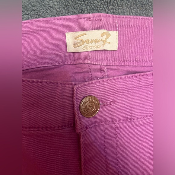 Seven7 cropped pink capri jeans size 14 - Picture 5 of 6